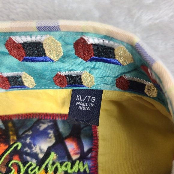 Robert Graham Mens L/S Embroidered Plaid Western Style Shirt Size X-Large‎ - Picture 4 of 12